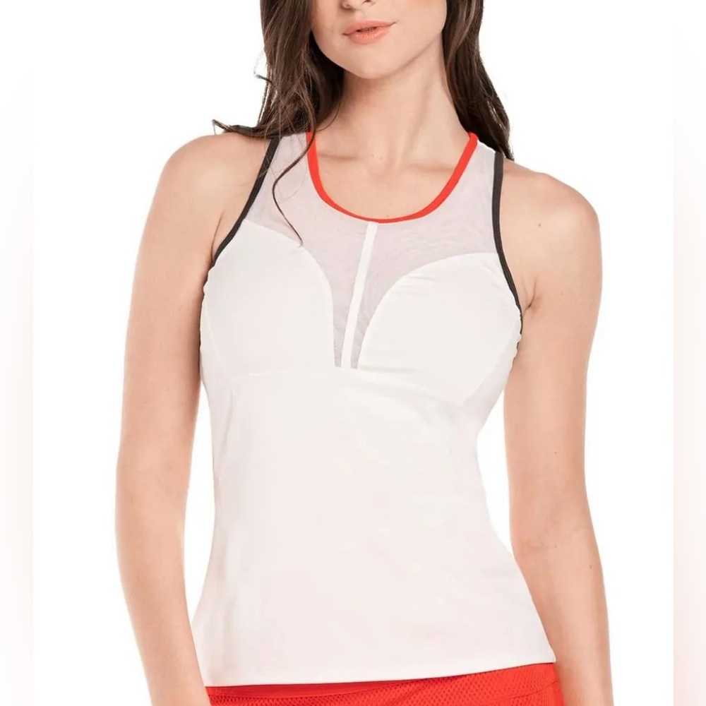Lucky in Love Baseline Tennis Tank with Bra